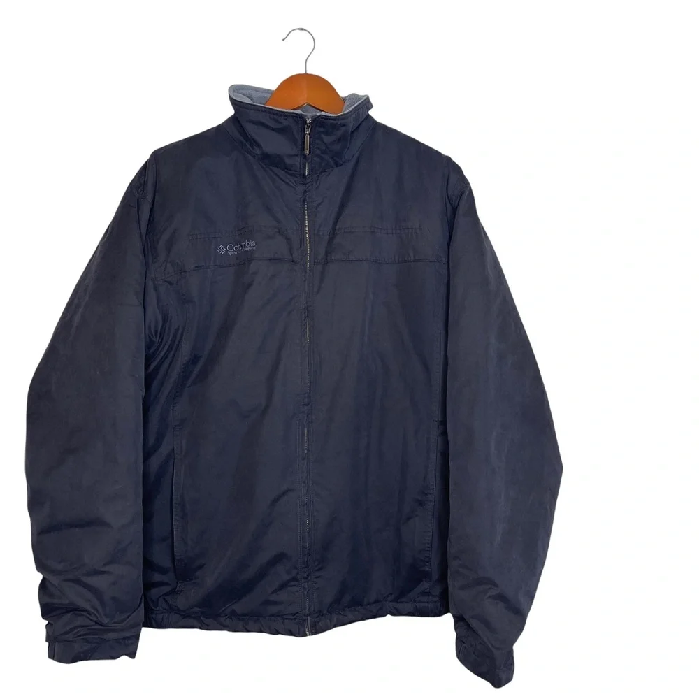 COLUMBIA Water Wind Resistant Mock Neck Fleece Lined  Insulated Jacket Size LT